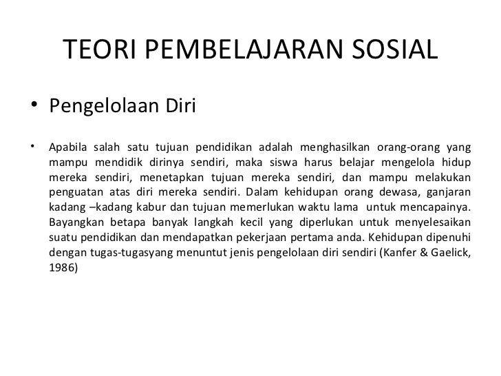 Teori belajar sosial