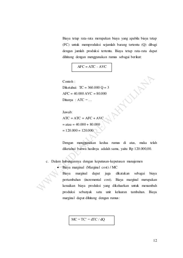 Makalah Teori Biaya Cost Theory