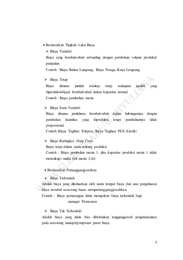 Makalah Teori Biaya Cost Theory