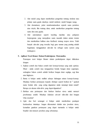 Makalah teori belajar bruner | PDF