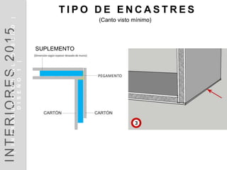 T I P O D E E N C A S T R E S
SUPLEMENTO
(Canto visto mínimo)
INTERIORES2014INTRODUCCIÓN|DISEÑO1|
DISEÑOI1
INTERIORES2015|INTRODUCCIÓNALDISEÑO|
DISEÑO1|
 