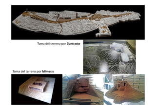 Toma del terreno por Contraste
Toma del terreno por Mimesis
 