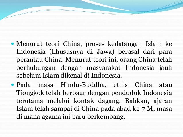 Teori China - Teori China Sejarah Masuknya Islam Di InDonesia 2 638