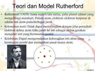 Model Teori Atom Rutherford Teori dan Model Atom | PPTX