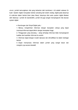 Teori dasar komunikasi data | DOCX