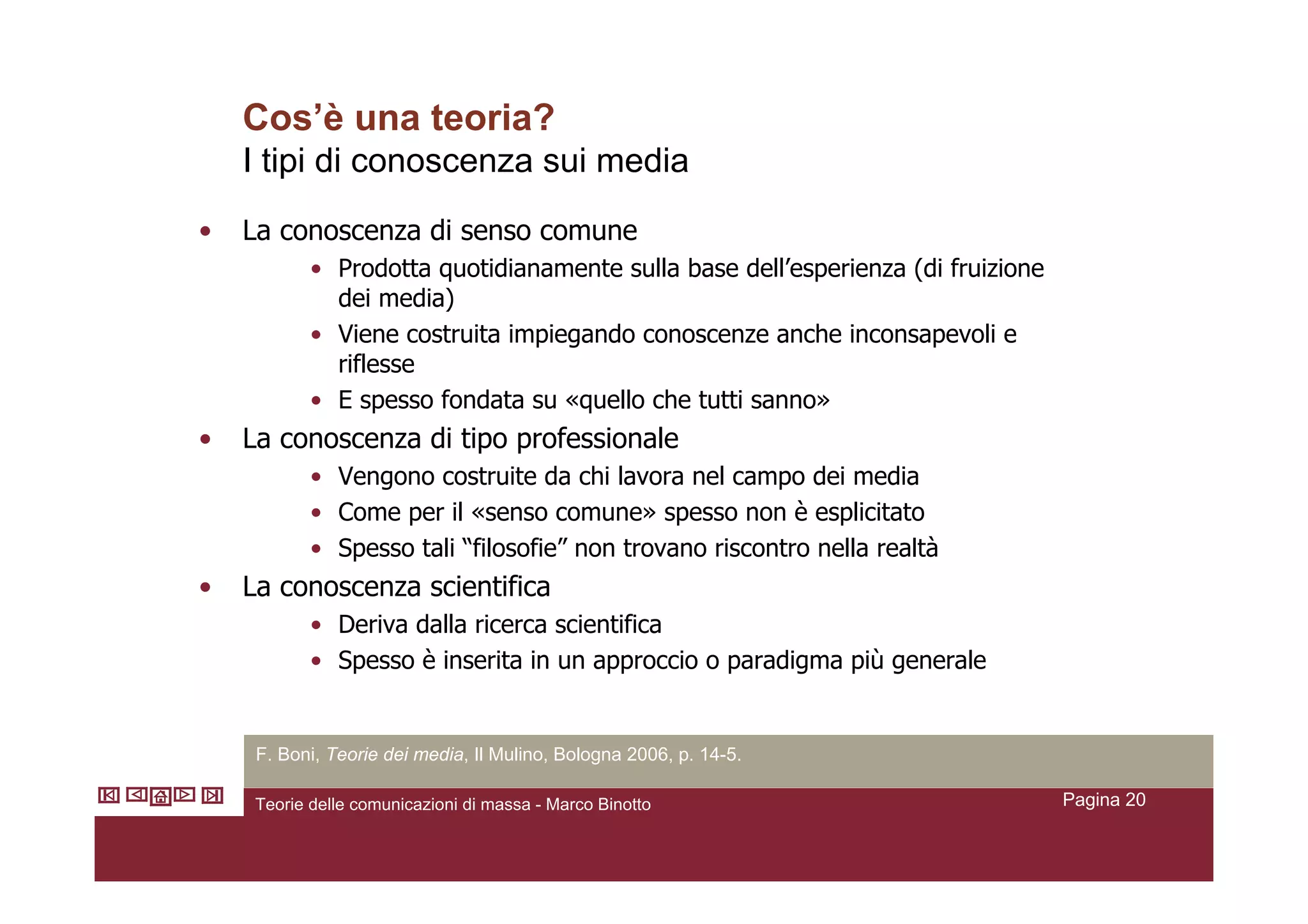 Teorie Della Comunicazione Di Massa V2.4 Marcobinotto