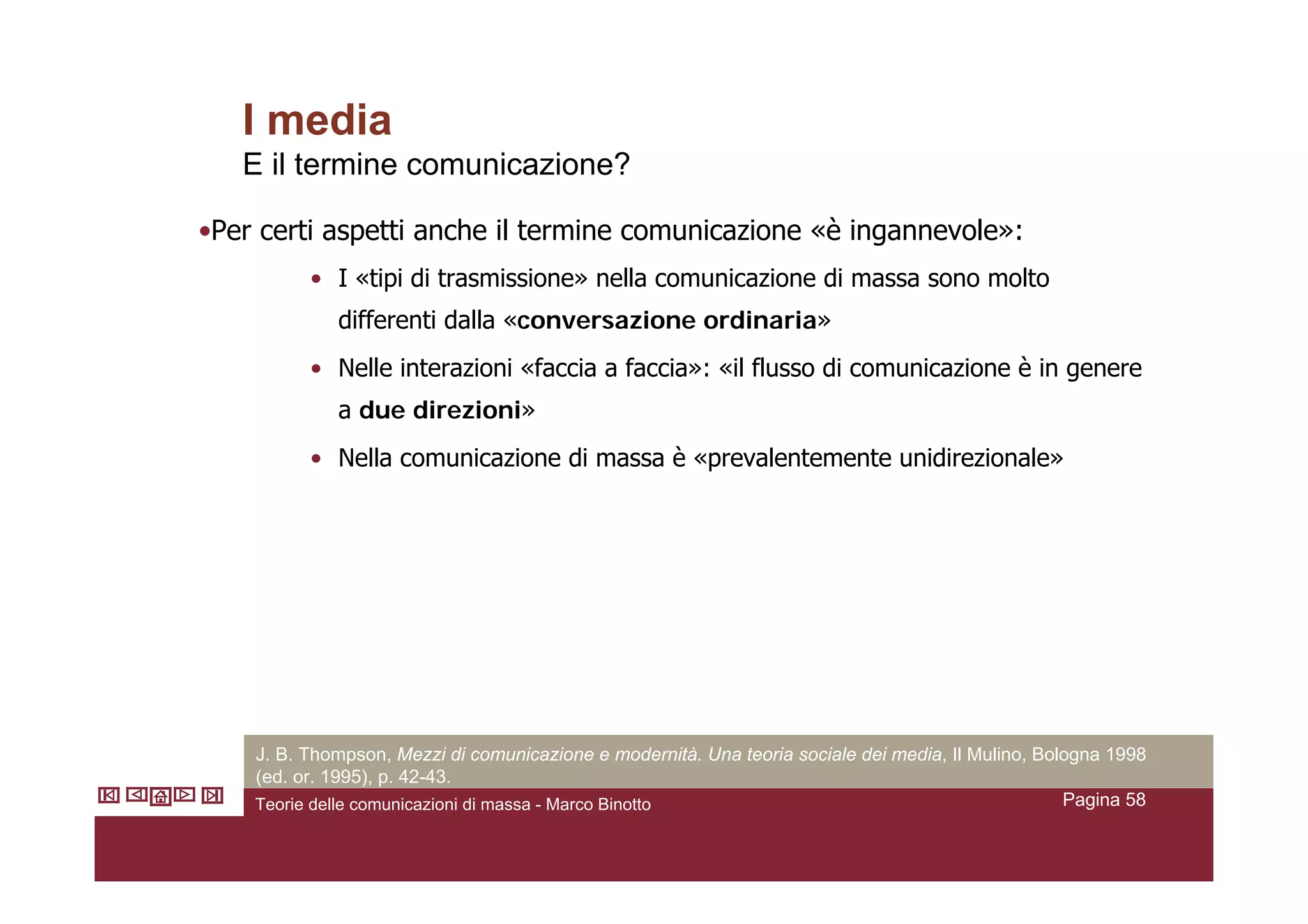 Teorie Della Comunicazione Di Massa V2.4 Marcobinotto