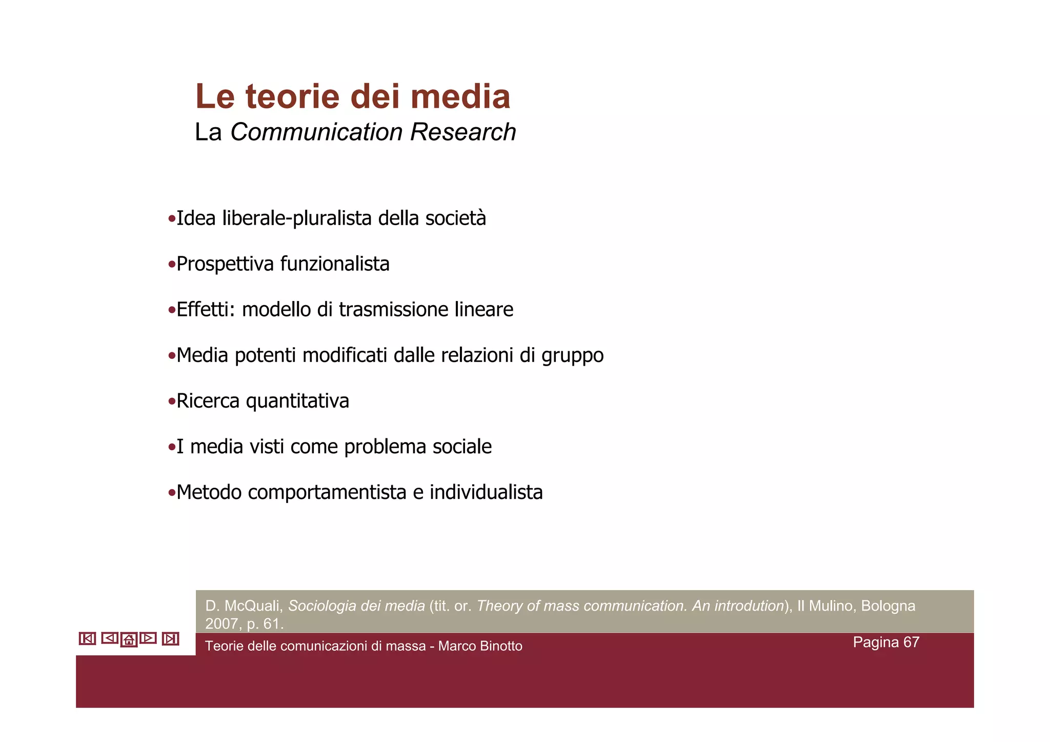 Teorie Della Comunicazione Di Massa V2.4 Marcobinotto