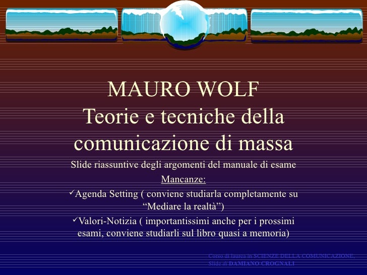 Teorie E Tecniche Della Comunicazione Di Massa halugustus