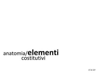 anatomia/elementi
costitutivi
17 di 147
 