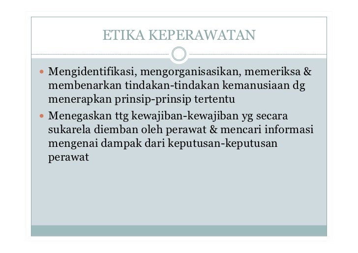 Teori Etika Keperawatan