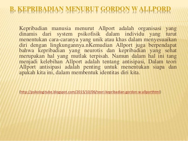 Teori Gordon W Allport