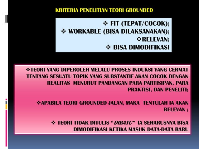 KUALITATIF : Teori Grounded | PPTX