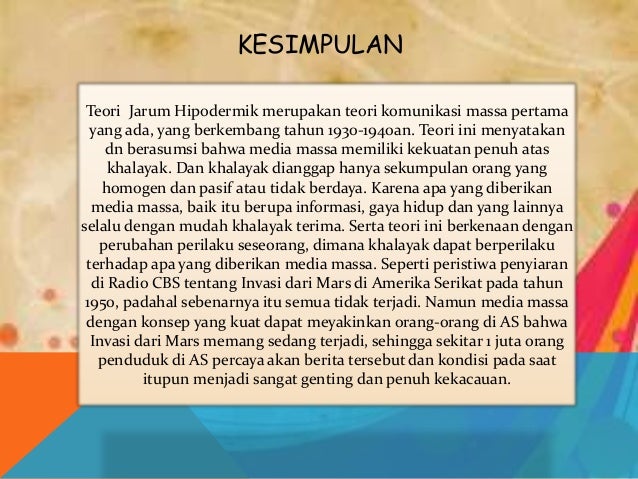 Teori jarum hipodermik