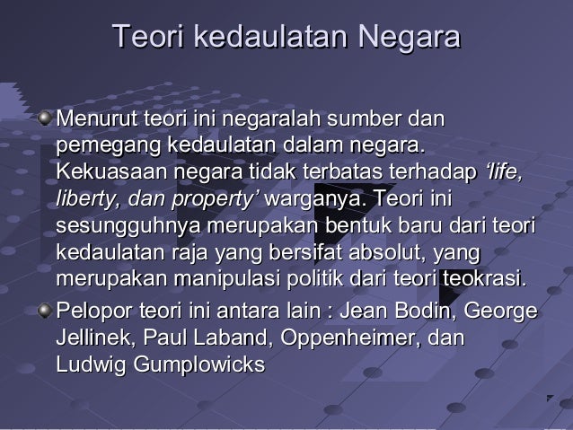Teori kedaulatan
