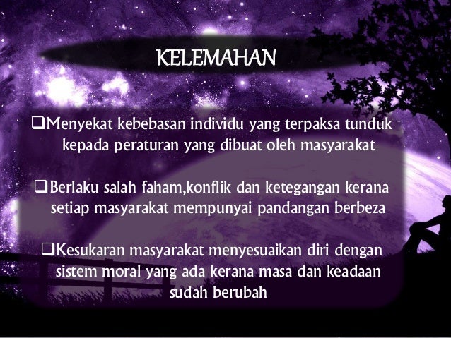 Kemoralan sosial dan etika keperibadian mulia