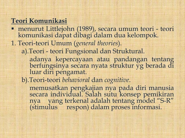 Teori komunikasi | PPTX
