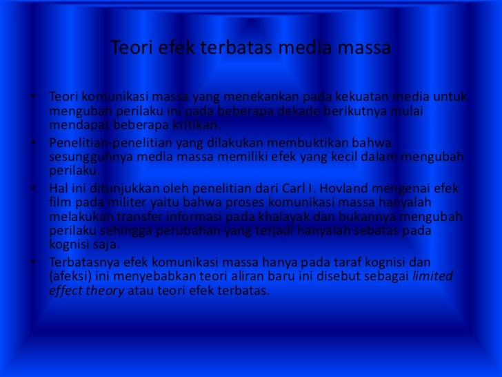 Teori komunikasi massa