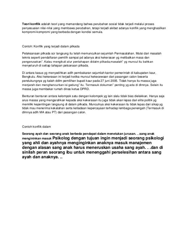 Teori Konflik Isbd
