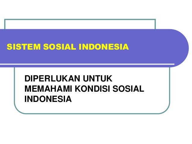 Teori sistem sosial indonesia