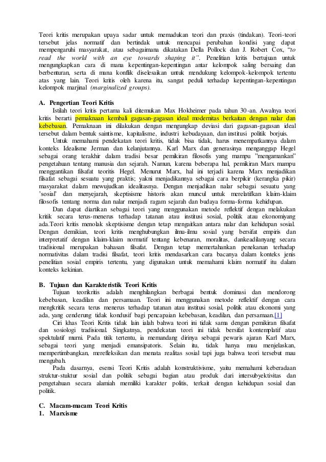 Teori Kritis