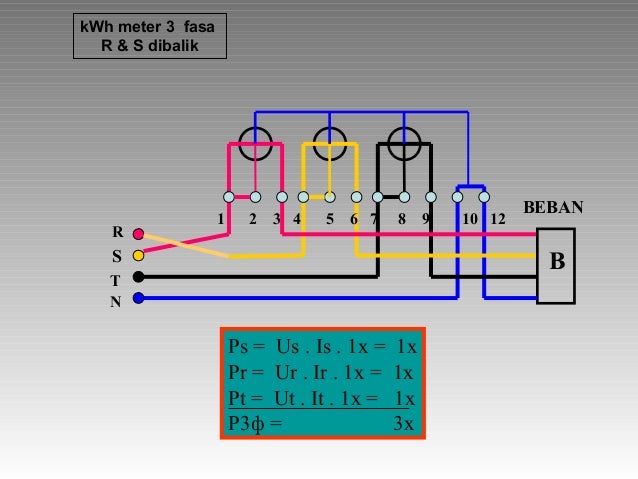 Wiring Diagram Kwh Meter 1 Fasa