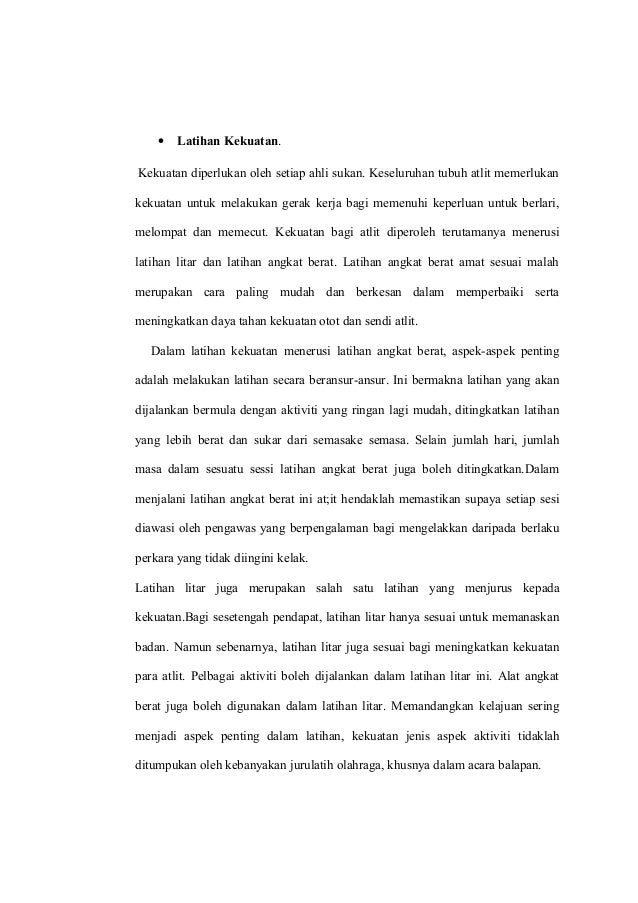 Teori Latihan Olahraga