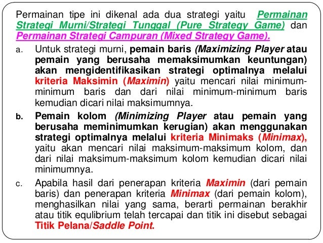 Itp Uns Semester 2 Teori Permainan Ro