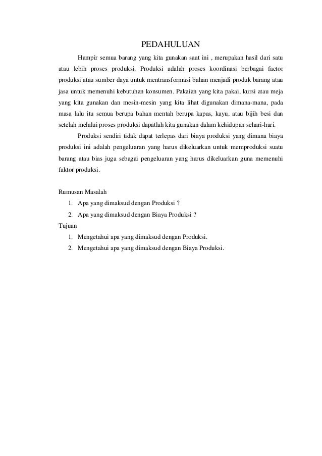 Teori Produksi Dan Biaya Produksi