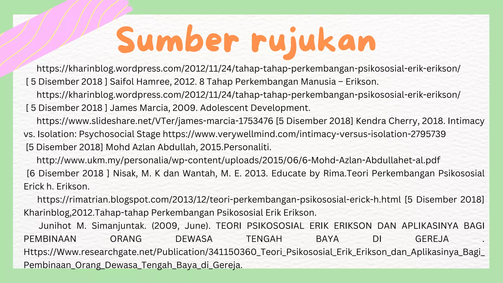 Erik Rimas EDUP3103 : TEORI PSIKOSOSIAL ERIK ERIKSON | PDF