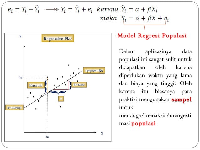 Statistika Ekonomi II: Teori Regresi Linier Sederhana | PPT