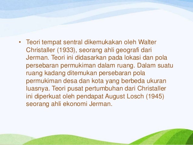 Teori Sentral Geografi