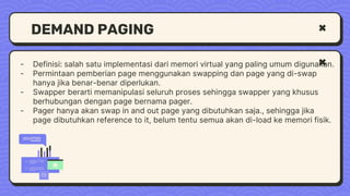 Virtual Memory and Demand Paging | PPTX