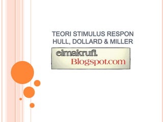 TEORI STIMULUS RESPON
HULL, DOLLARD & MILLER
 