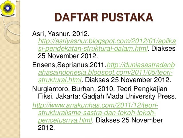 Teori Strukturalisme Prosa Fiksi