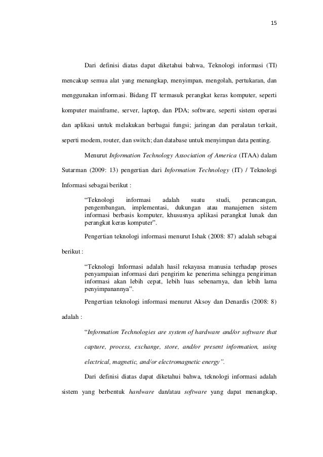 Teori Teknologi Informasi