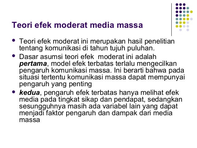 Teoriteori Komunikasi Massa