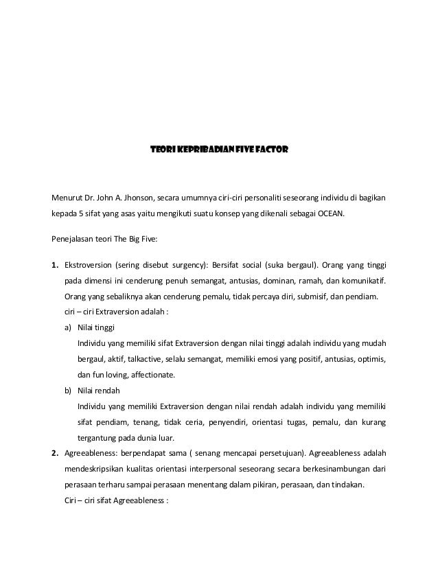 Teori Tokoh Psikologi