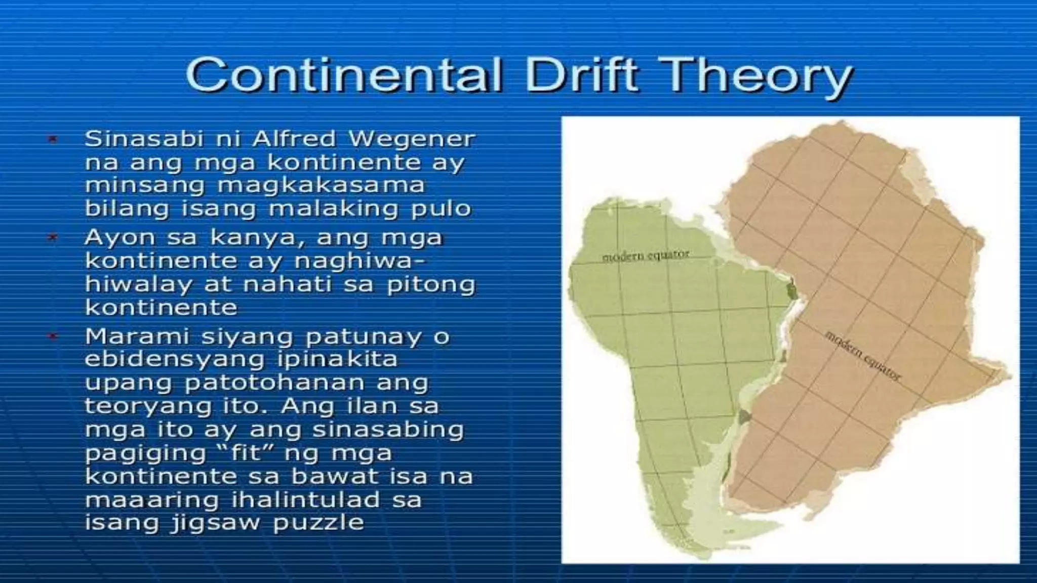 Teoryang continental drift PPT