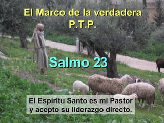 El Marco de la verdadera P.T.P. Salmo 23 El Espíritu Santo es mi Pastor y acepto su liderazgo directo. 