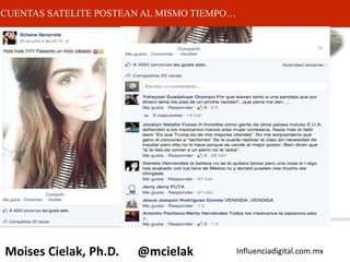 Influenciadigital.com.mxMoises Cielak, Ph.D. @mcielak
CUENTAS SATELITE POSTEAN AL MISMO TIEMPO…
 
