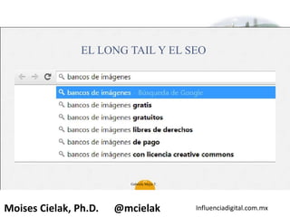 Influenciadigital.com.mxMoises Cielak, Ph.D. @mcielak
EL LONG TAIL Y EL SEO
30
Gabriela Mejia T.
 