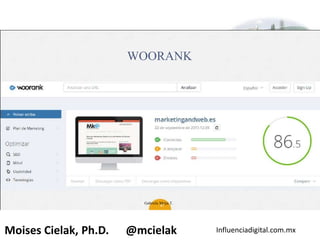 Influenciadigital.com.mxMoises Cielak, Ph.D. @mcielak
WOORANK
Gabriela Mejia T.
47
 