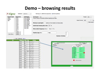 Demo	
 –	
 browsing	
 results	
 
 