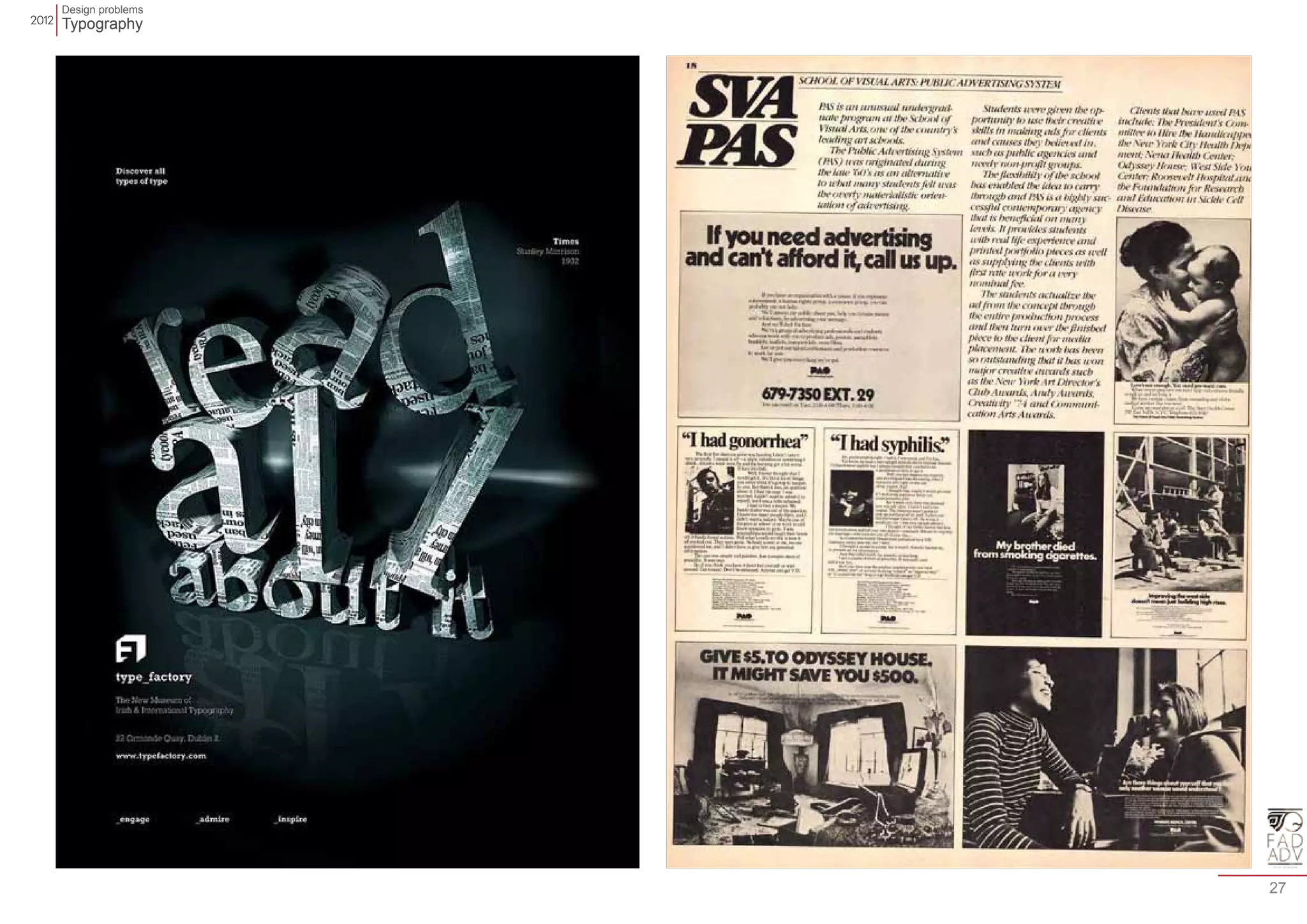 Design problems 
Typography 
27 
 