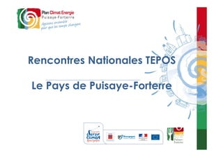 Rencontres Nationales TEPOS
Le Pays de Puisaye-Forterre
 