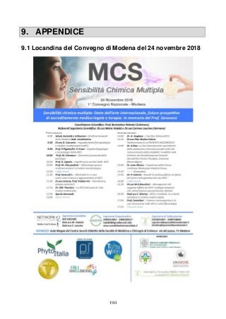 190
9. APPENDICE
9.1 Locandina del Convegno di Modena del 24 novembre 2018
 