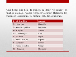 Te Quiero En Todos Los Idiomas (spanish Edition)