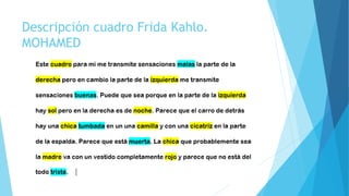 Descripción cuadro Frida Kahlo.
MOHAMED
 