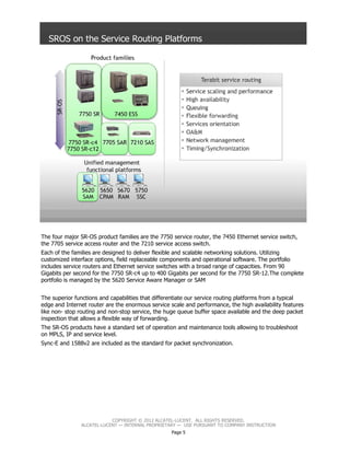 Sr7705 Router Alcatel - 7750 SR & CGNAT SR-OS Fundamental | PDF